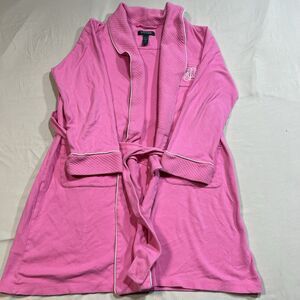 Lauren Ralph Lauren LRL Pink Wrap Robe Shawl Collar Size Large